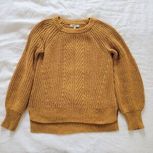 Madewell balloon-sleeve cotton crew neck sweater